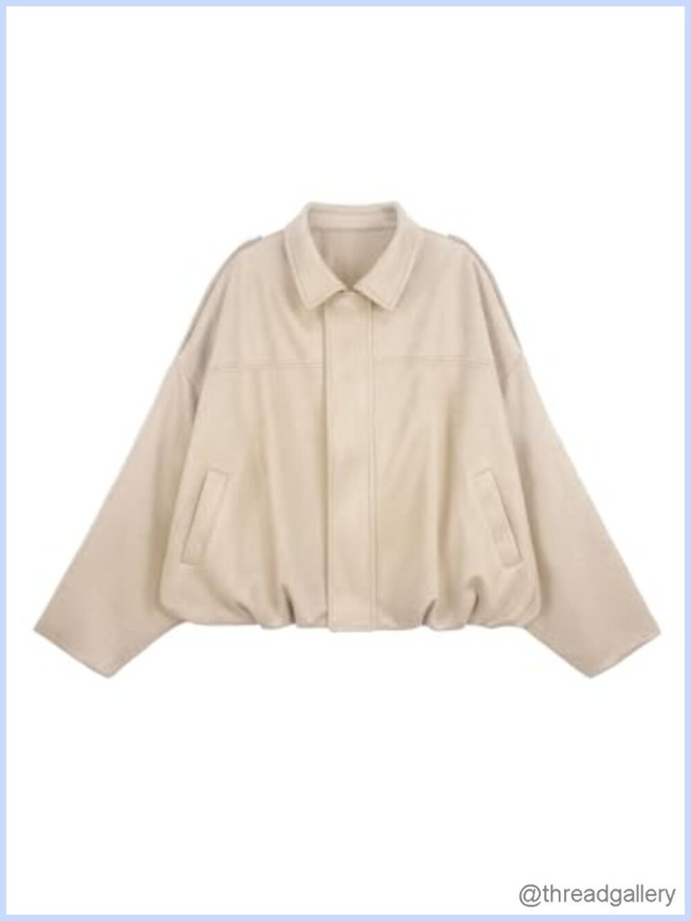 Faux Suede Bomber Jacket Womens Cropped Pilot Coat Zip Up Oversized